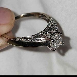 14k white gold diamond engagement ring with appraisal